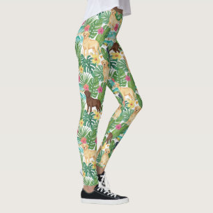 Leggings Vibraciones de Playa del Labrador Retriever Tropic
