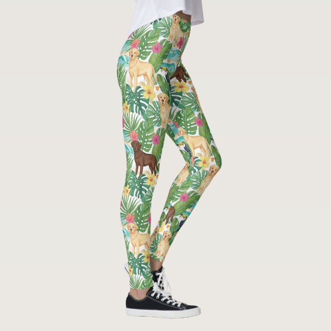 Leggings Vibraciones de Playa del Labrador Retriever Tropic (Derecha)