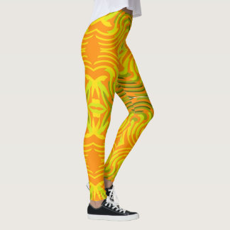 Leggings Vibraciones del resplandor solar en amarillo/el