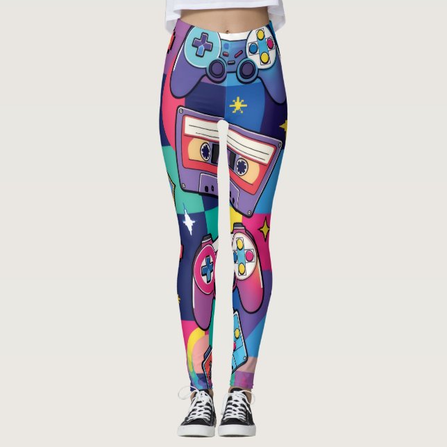 Leggings vibrant 90s pop culture (Anverso)