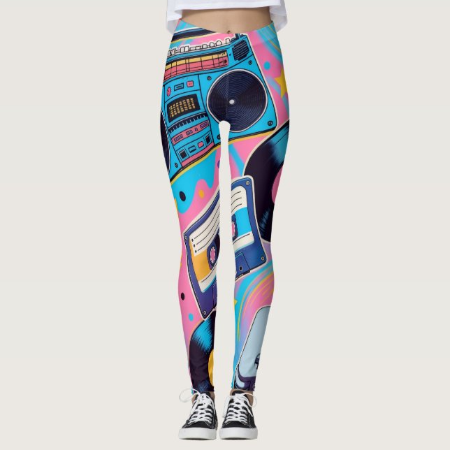 Leggings vibrant 90s pop culture-inspired design (Anverso)