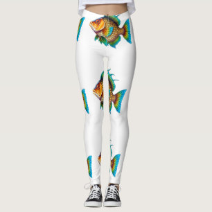 Leggings Vibrant and Colorful Stylized Illustration of a Fi