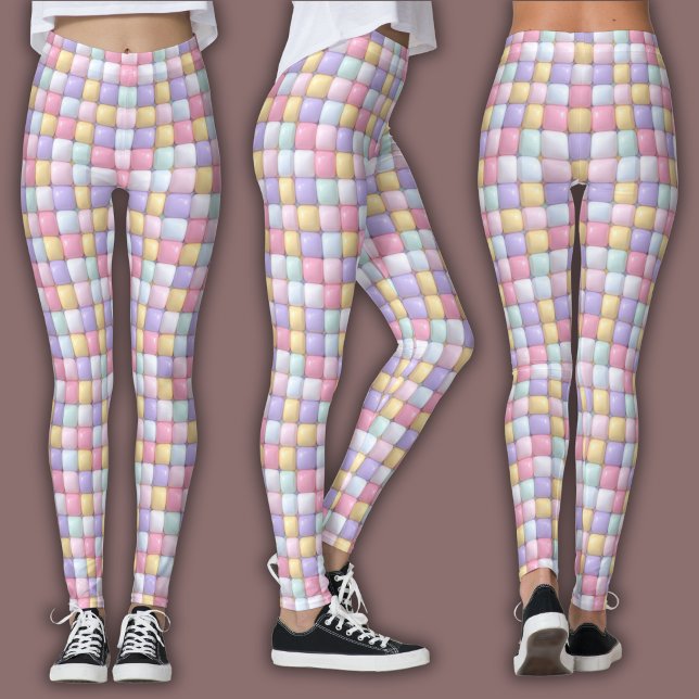 Leggings Vibrant Candy Pattern | Pastel Bubble Gum (Subido por el creador)