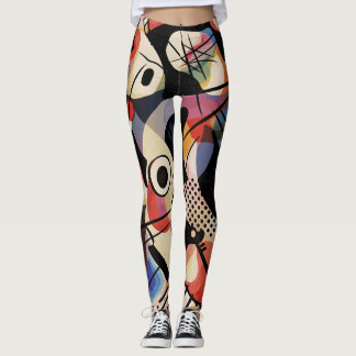 Leggings Vibrant Kinetic Abstract Art