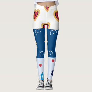 Leggings Vibrant "Less Is More" Abstract Graphic
