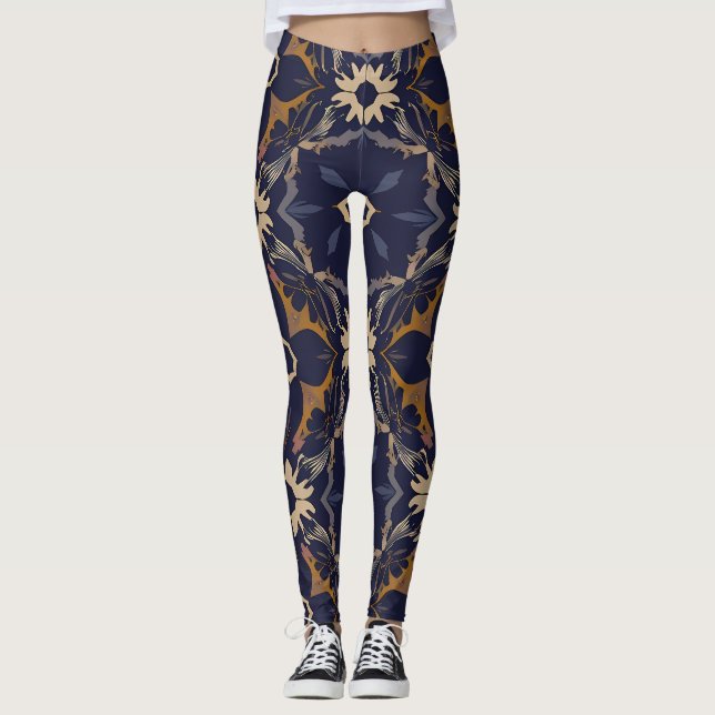 Leggings Vibrant "Less Is More" Abstract Graphic (Anverso)