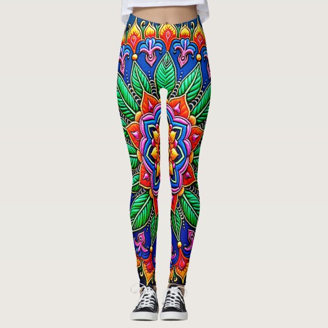 Leggings Vibrant Mandala Artistry (Anverso)