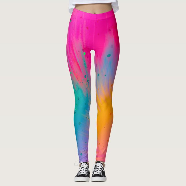 Leggings Vibrant Paint Splatter (Anverso)