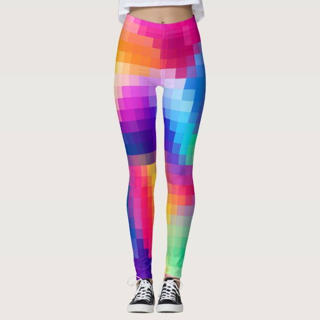 Leggings Vibrant Pixel Rainbow (Anverso)
