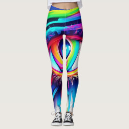 Leggings Vibrante arte de los ojos arcoiris