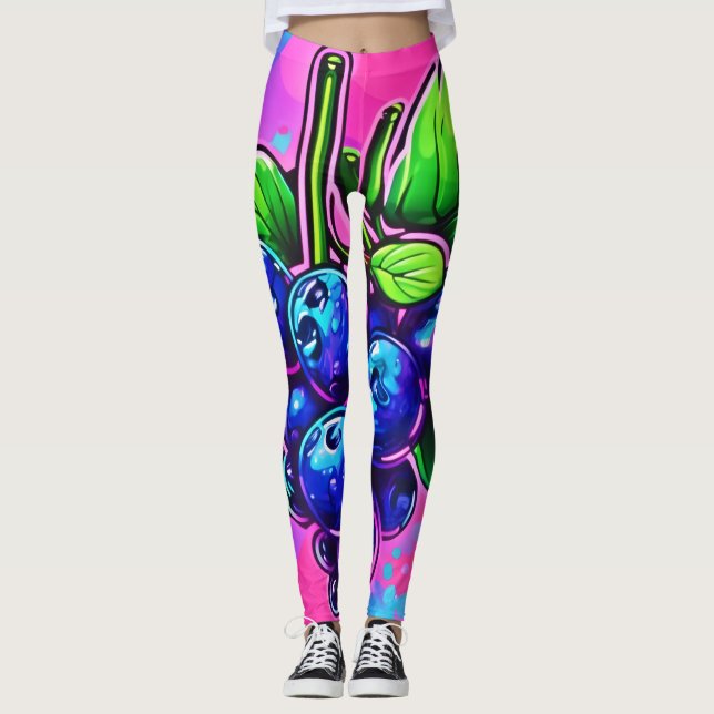 Leggings Vibrante Artes de Blueberry (Anverso)