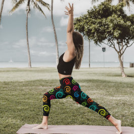 Leggings Vibrante Diseño de Leyendas de Fusión Floral