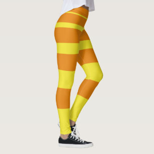 Leggings Vibrante en rayas amarillas Naranja