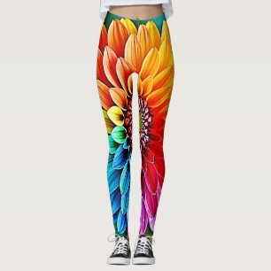 Leggings Vibrante florecimiento de la esperanza y el diseño