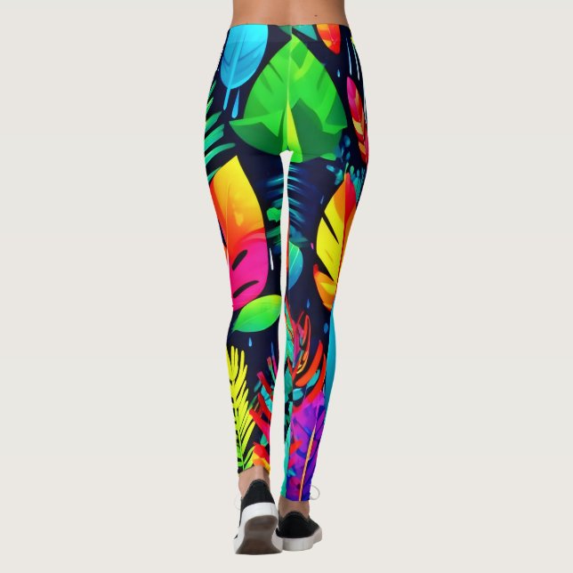 Leggings Vibrante Foliage Drizzle Art (Reverso)