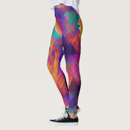 Leggings Vibrante multicolor hermosa fucsia morada amarilla