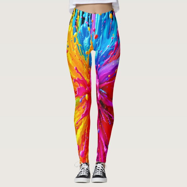 Leggings Vibrante Paint Burst Energy (Anverso)