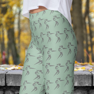 Leggings Vibrante patrón de rugby de mujeres azules de Camb