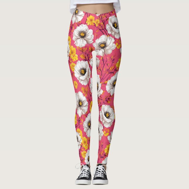Leggings Vibrante patrón floral (Anverso)
