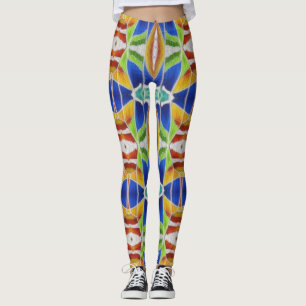 Leggings Vibrante patrón geométrico caleidoscópico Colorido