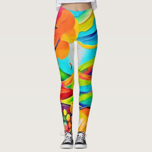 Leggings Vibrante pintura de la armonía de la colina