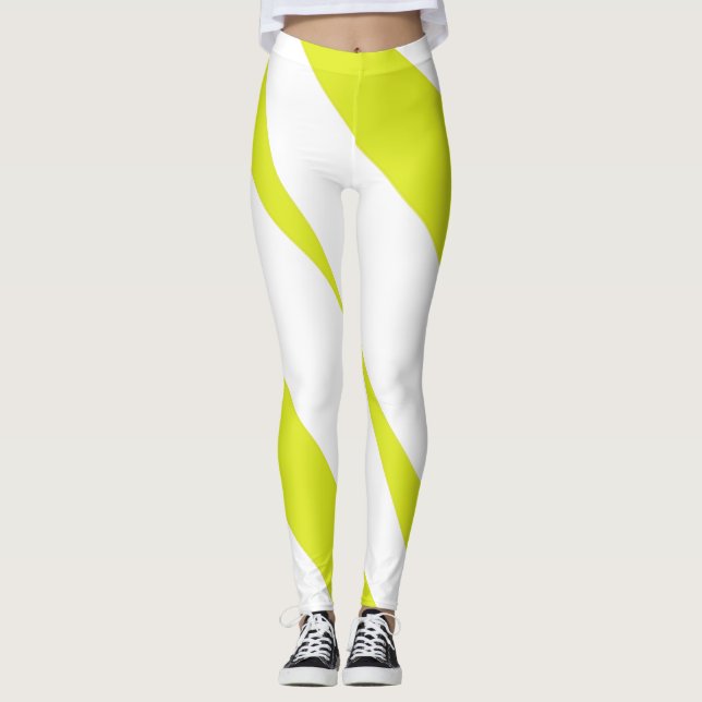 Leggings Vibrante rayado amarillo limón (Anverso)