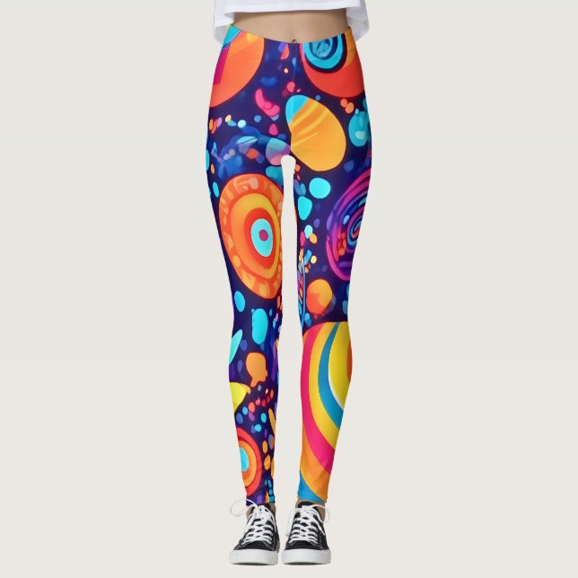 Leggings Vibrante Resumen del Universo de la Burbuja (Anverso)
