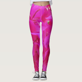 Leggings Vibrante rosa Azalea Flor Petrea Foto Floral