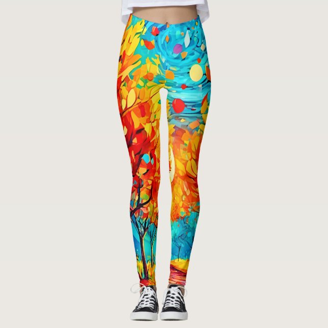 Leggings Vibrante sendero forestal a la luna (Anverso)
