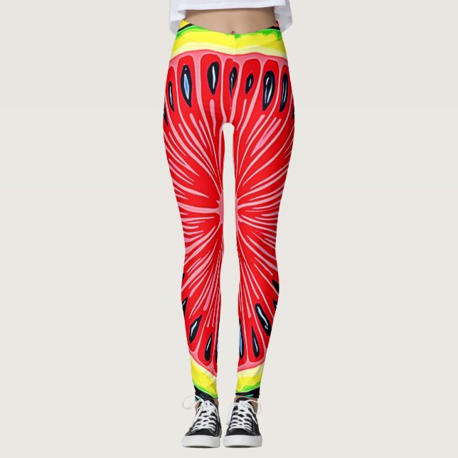 Leggings Vibrante Watermelon Pop Art (Anverso)