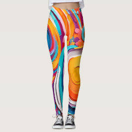 Leggings Vibrantes colores artísticos de Badaist