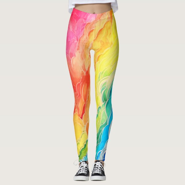 Leggings Vibrantes nubes arcoiris (Anverso)