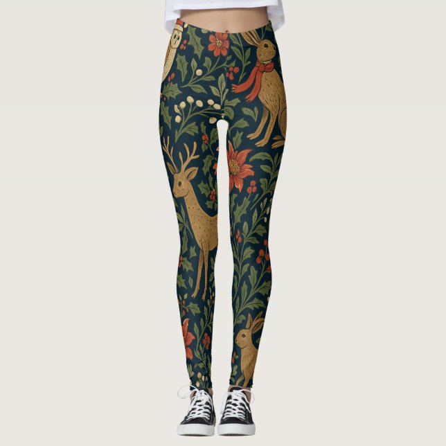 Leggings Victorian Christmas Animal & Botanical  (Anverso)