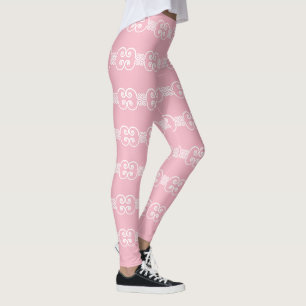 Leggings Victoriano blanco rosado Pastel 4Ashley