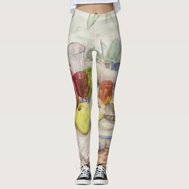 Leggings Vida de la fruta y la pintura al vino (Anverso)
