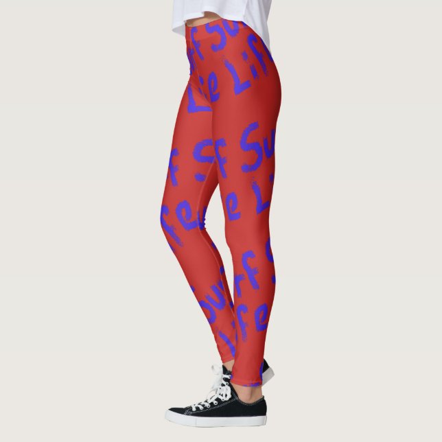 Leggings vida de surf Thunder_Cove rojo azul (Izquierda)
