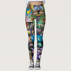 Leggings Vida marina en los arrecifes de coral: Pescado y a
