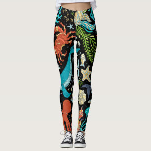 Leggings Vida marina salvaje: colorida cosecha.