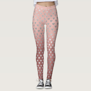 Leggings Vidrio color de rosa rosado del oro de los
