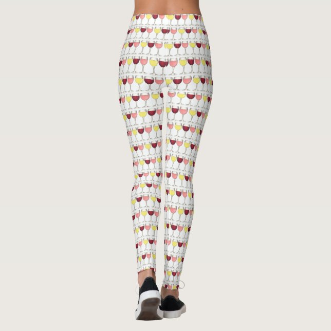Leggings Vidrio de Rosé Blanco Rojo Glasses Winery Wine Lov (Reverso)