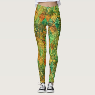 Leggings Vidrio emplomado geométrico decorativo moderno