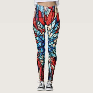 Leggings Vidrio Manchado Patriótico