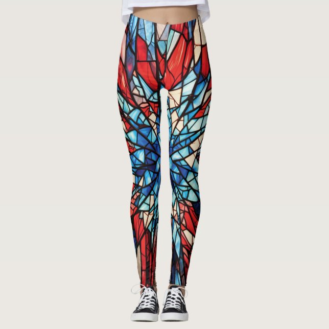 Leggings Vidrio Manchado Patriótico (Anverso)