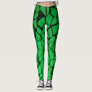 Leggings Vidrio roto verde