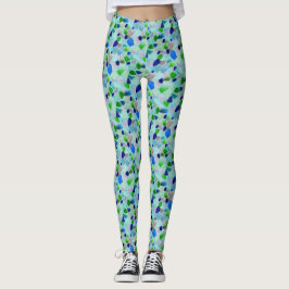 Leggings Vidrio turquesa y azul playa