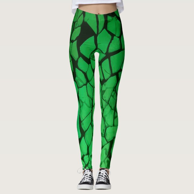Leggings Vidrio verde destrozado (Anverso)