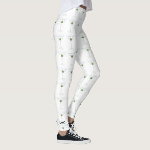 Leggings Vidrio y aceituna frescos de Martini con el