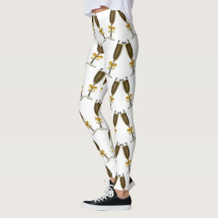 Leggings Vidrios de Champán con los arcos de oro