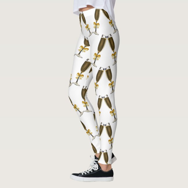 Leggings Vidrios de Champán con los arcos de oro (Izquierda)