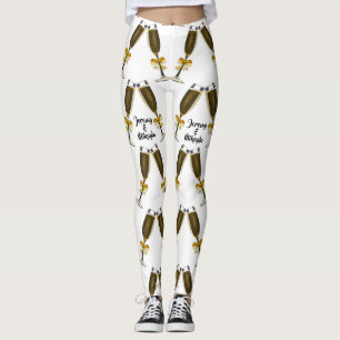 Leggings Vidrios de Champán con los arcos de oro